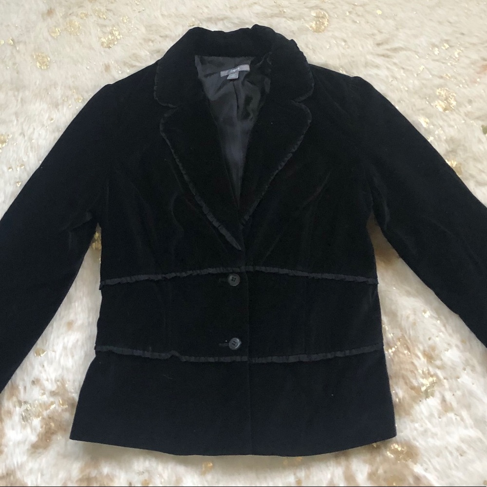 Black velvet blazer